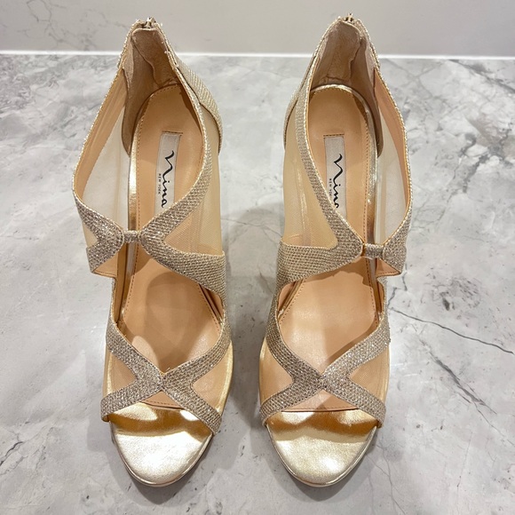 Nina Sparkling soft silver high heels Special Occasions, Grad, Wedding - Picture 2 of 7